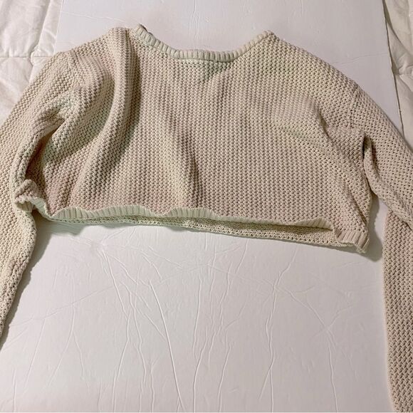 L.A. Hearts Pacsun Sea Breeze Open Stitch knit Sweater ivory cotton beachy XS - Picture 3 of 9